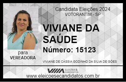 Candidato VIVIANE FISIOTERAPEUTA 2024 - VOTORANTIM - Eleições