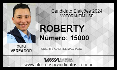 Candidato ROBERTY 2024 - VOTORANTIM - Eleições