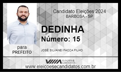 Candidato DEDINHA 2024 - BARBOSA - Eleições