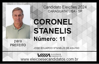 Candidato CORONEL STANELIS 2024 - CARAGUATATUBA - Eleições