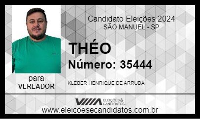 Candidato THÉO 2024 - SÃO MANUEL - Eleições