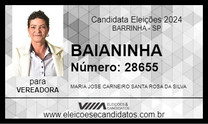 Candidato BAIANINHA 2024 - BARRINHA - Eleições