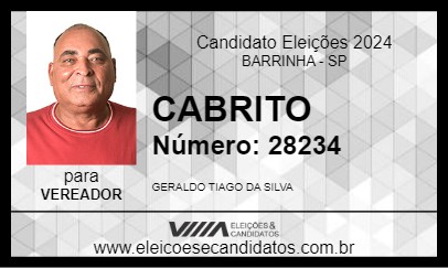 Candidato CABRITO 2024 - BARRINHA - Eleições