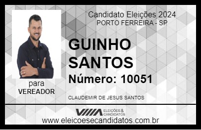 Candidato GUINHO SANTOS 2024 - PORTO FERREIRA - Eleições