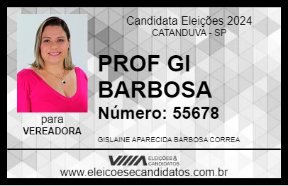 Candidato PROF GI BARBOSA 2024 - CATANDUVA - Eleições