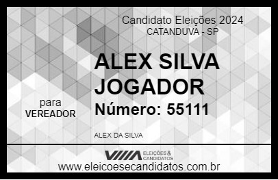 Candidato ALEX SILVA JOGADOR 2024 - CATANDUVA - Eleições