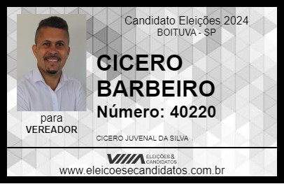 Candidato CICERO BARBEIRO 2024 - BOITUVA - Eleições