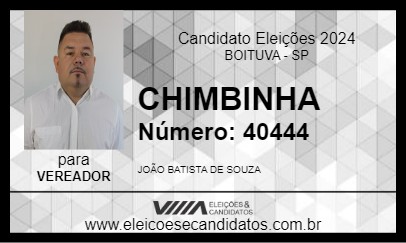 Candidato CHIMBINHA 2024 - BOITUVA - Eleições