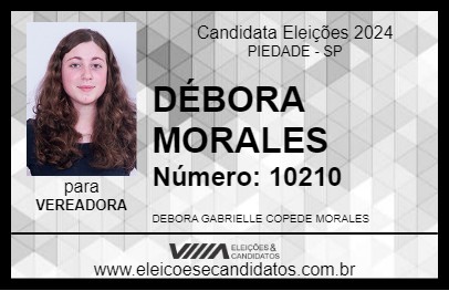 Candidato DÉBORA MORALES 2024 - PIEDADE - Eleições