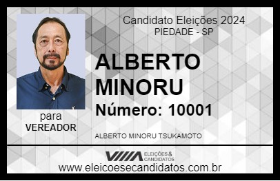 Candidato ALBERTO MINORU 2024 - PIEDADE - Eleições