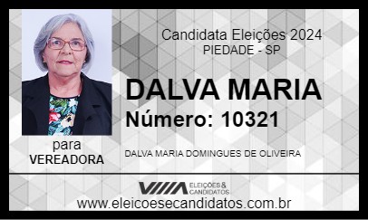 Candidato DALVA MARIA 2024 - PIEDADE - Eleições