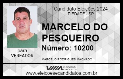 Candidato MARCELO DO PESQUEIRO 2024 - PIEDADE - Eleições