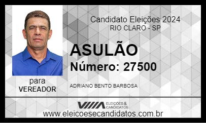 Candidato AZULÃO 2024 - RIO CLARO - Eleições