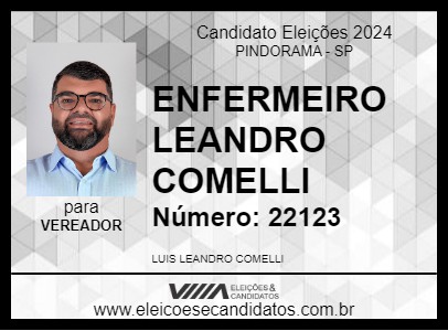 Candidato ENFERMEIRO LEANDRO COMELLI 2024 - PINDORAMA - Eleições