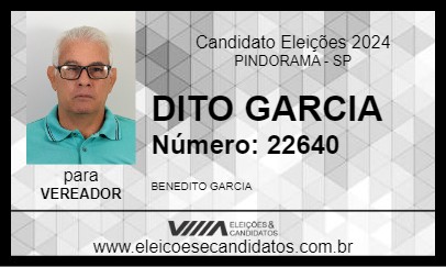 Candidato DITO GARCIA 2024 - PINDORAMA - Eleições