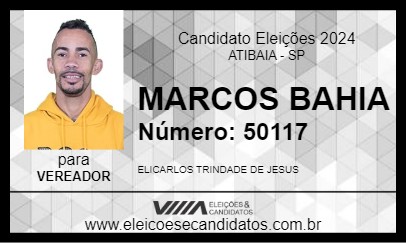 Candidato MARCOS BAHIA 2024 - ATIBAIA - Eleições