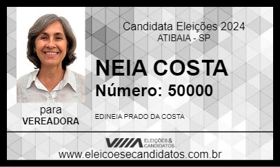 Candidato NEIA COSTA 2024 - ATIBAIA - Eleições