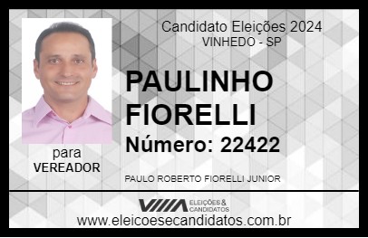 Candidato PAULINHO FIORELLI 2024 - VINHEDO - Eleições