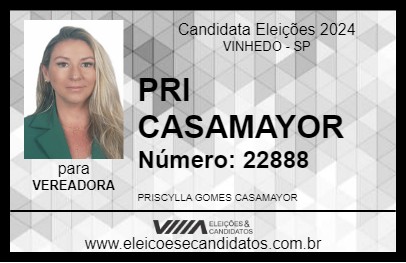 Candidato PRI CASAMAYOR 2024 - VINHEDO - Eleições