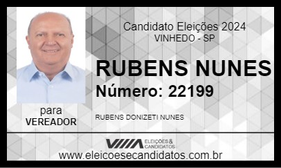 Candidato RUBENS NUNES 2024 - VINHEDO - Eleições