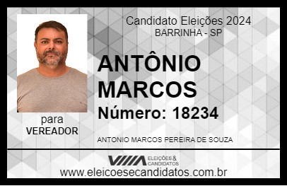 Candidato ANTÔNIO MARCOS 2024 - BARRINHA - Eleições