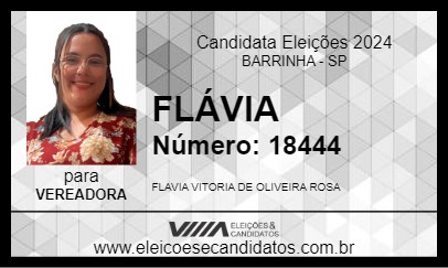 Candidato FLÁVIA 2024 - BARRINHA - Eleições