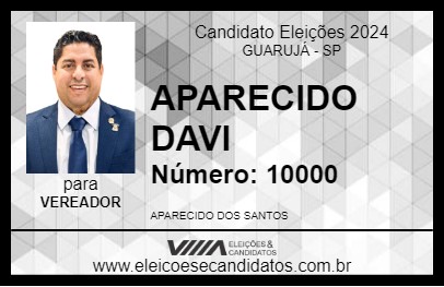 Candidato APARECIDO DAVI 2024 - GUARUJÁ - Eleições