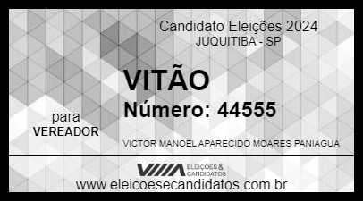 Candidato VITÃO 2024 - JUQUITIBA - Eleições