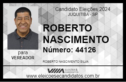 Candidato ROBERTO NASCIMENTO 2024 - JUQUITIBA - Eleições