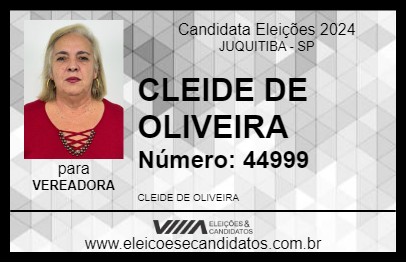 Candidato CLEIDE DE OLIVEIRA 2024 - JUQUITIBA - Eleições