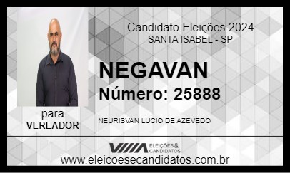 Candidato NEGAVAN 2024 - SANTA ISABEL - Eleições