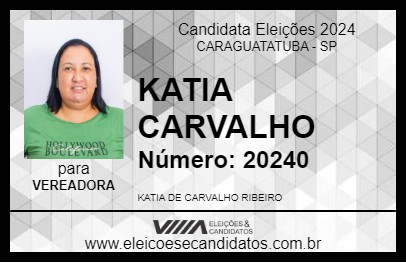 Candidato KATIA CARVALHO 2024 - CARAGUATATUBA - Eleições