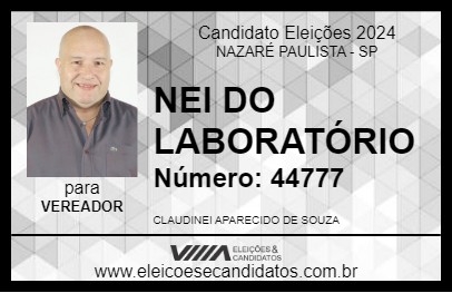 Candidato NEI DO LABORATÓRIO 2024 - NAZARÉ PAULISTA - Eleições