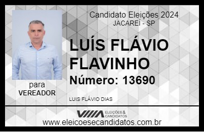 Candidato LUÍS FLÁVIO FLAVINHO 2024 - JACAREÍ - Eleições