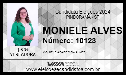 Candidato MONIELE ALVES 2024 - PINDORAMA - Eleições