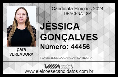 Candidato JÉSSICA GONÇALVES 2024 - DRACENA - Eleições