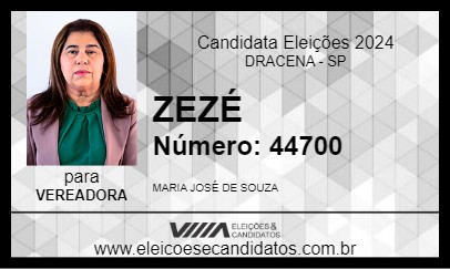 Candidato ZEZÉ 2024 - DRACENA - Eleições