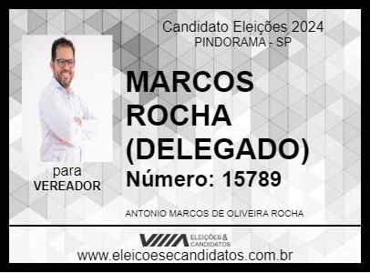 Candidato MARCOS ROCHA (DELEGADO) 2024 - PINDORAMA - Eleições