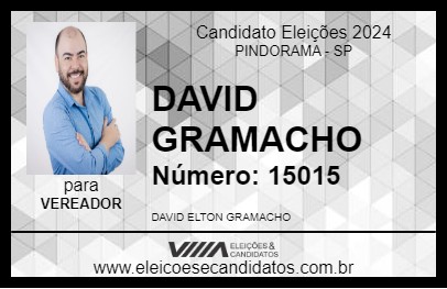 Candidato DAVID GRAMACHO 2024 - PINDORAMA - Eleições