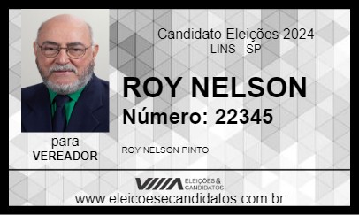 Candidato ROY NELSON 2024 - LINS - Eleições