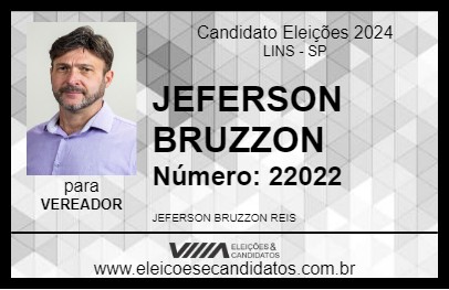 Candidato JEFERSON BRUZZON 2024 - LINS - Eleições