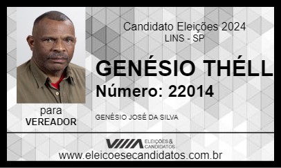 Candidato GENÉSIO THÉLL 2024 - LINS - Eleições