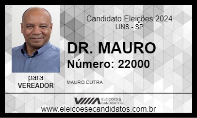 Candidato DR. MAURO 2024 - LINS - Eleições