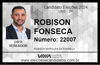 Candidato ROBISON FONSECA 2024 - LINS - Eleições