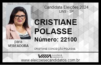 Candidato CRISTIANE POLASSE 2024 - LINS - Eleições