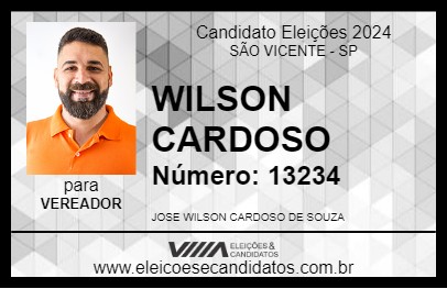 Candidato WILSON CARDOSO 2024 - SÃO VICENTE - Eleições