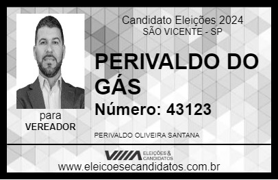 Candidato PERIVALDO DO GÁS 2024 - SÃO VICENTE - Eleições