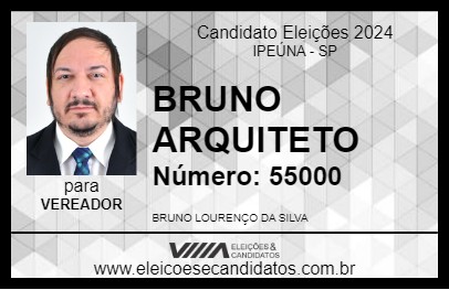 Candidato BRUNO ARQUITETO 2024 - IPEÚNA - Eleições