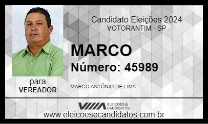 Candidato MARCO 2024 - VOTORANTIM - Eleições