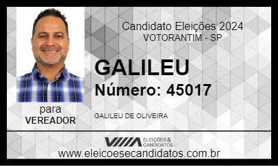 Candidato GALILEU 2024 - VOTORANTIM - Eleições